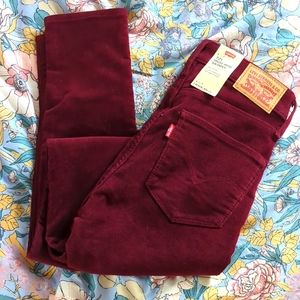 Levi's high rise maroon
